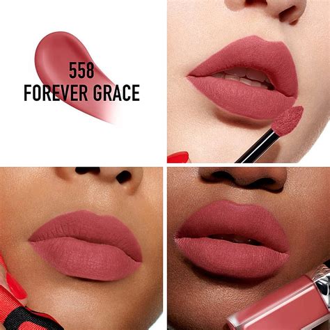 dior rouge dior forever liquid lipstick 558 forever grace